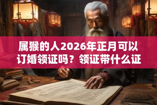 属猴的人2026年正月可以订婚领证吗？领证带什么证件？