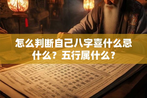 怎么判断自己八字喜什么忌什么?五行属什么? 怎么判断自己八字喜什么忌什么?五行属什么?