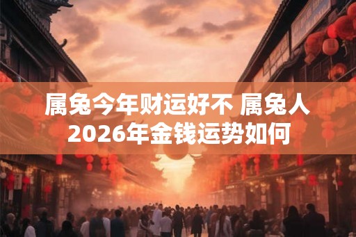 属兔今年财运好不 属兔人2026年金钱运势如何