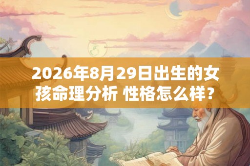 2026年8月29日出生的女孩命理分析 性格怎么样？