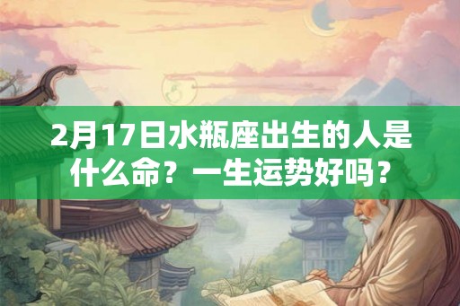 2月17日水瓶座出生的人是什么命？一生运势好吗？