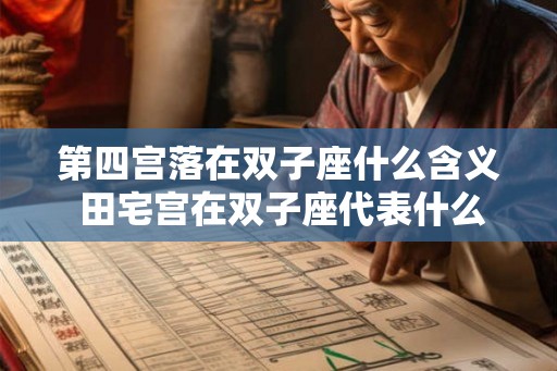 第四宫落在双子座什么含义 田宅宫在双子座代表什么 第四宫落在双子座什么含义 田宅宫在双子座代表什么