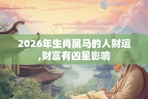 2026年生肖属马的人财运,财富有凶星影响 2026年生肖属马的人财运,财富有凶星影响