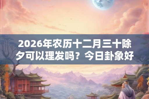 2026年农历十二月三十除夕可以理发吗？今日卦象好吗？