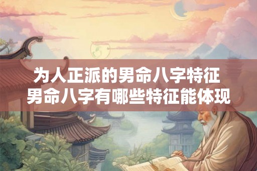为人正派的男命八字特征 男命八字有哪些特征能体现其正派为人