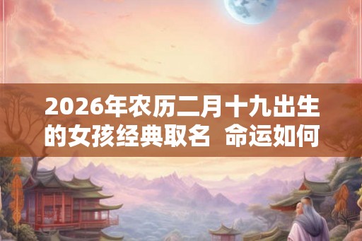 2026年农历二月十九出生的女孩经典取名  命运如何