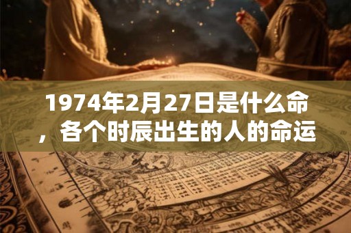 1974年2月27日是什么命，各个时辰出生的人的命运
