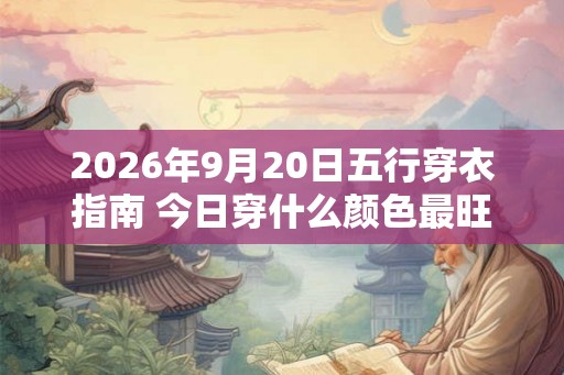 2026年9月20日五行穿衣指南 今日穿什么颜色最旺运