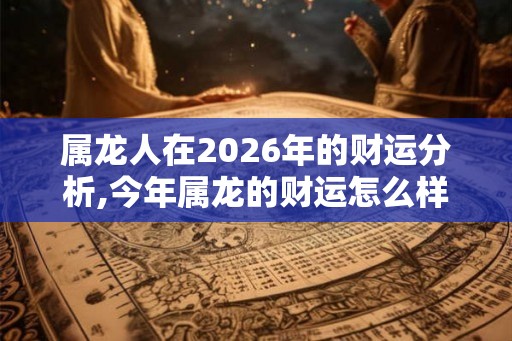 属龙人在2026年的财运分析,今年属龙的财运怎么样