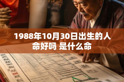 1988年10月30日出生的人命好吗 是什么命
