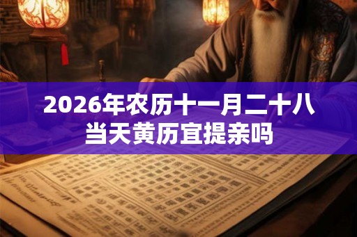 2026年农历十一月二十八当天黄历宜提亲吗