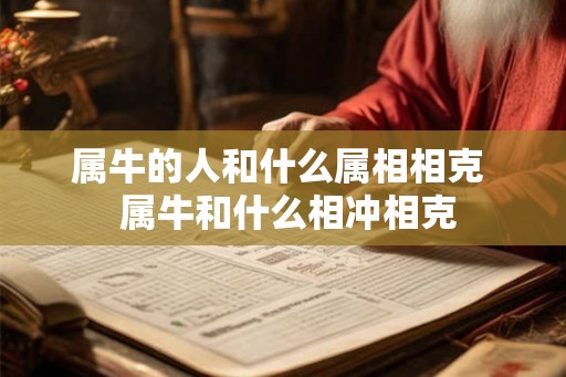 属牛的人和什么属相相克  属牛和什么相冲相克