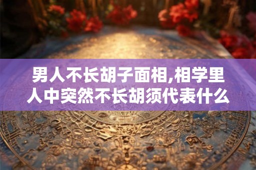 男人不长胡子面相,相学里人中突然不长胡须代表什么
