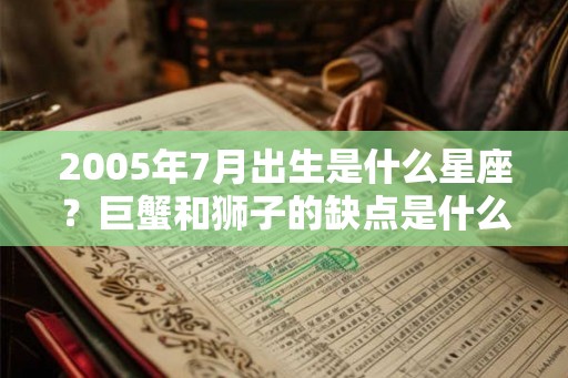 2005年7月出生是什么星座？巨蟹和狮子的缺点是什么？
