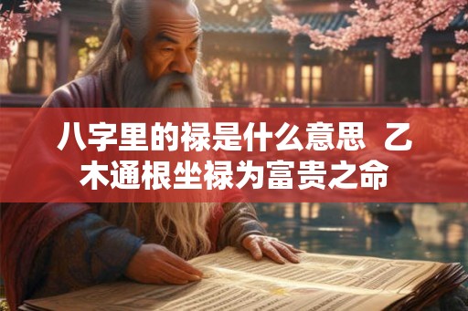八字里的禄是什么意思 乙木通根坐禄为富贵之命 八字里的禄是什么意思 乙木通根坐禄为富贵之命