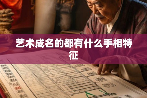 艺术成名的都有什么手相特征
