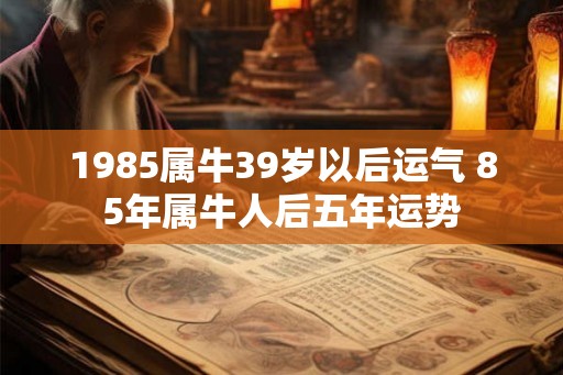 1985属牛39岁以后运气 85年属牛人后五年运势
