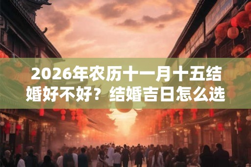 2026年农历十一月十五结婚好不好?结婚吉日怎么选? 2026年农历十一月十五结婚好不好?结婚吉日怎么选?
