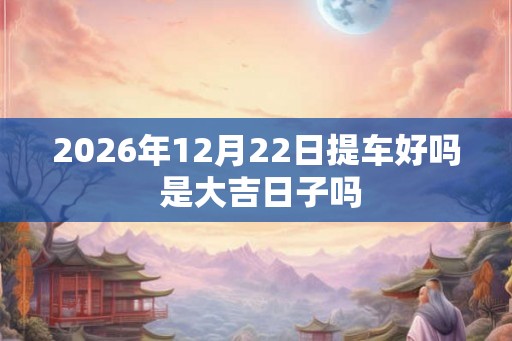 2026年12月22日提车好吗 是大吉日子吗