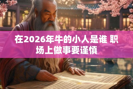 在2026年牛的小人是谁 职场上做事要谨慎