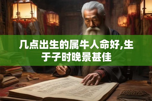 几点出生的属牛人命好,生于子时晚景甚佳