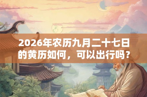 2026年农历九月二十七日的黄历如何，可以出行吗？