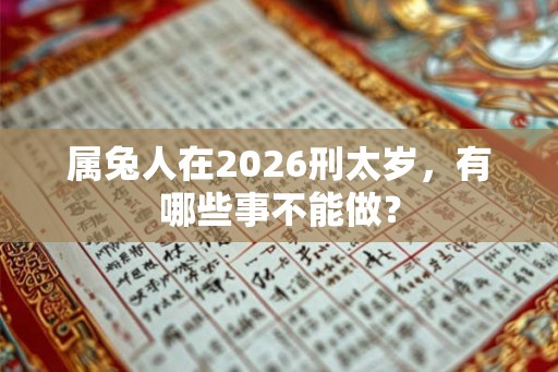 属兔人在2026刑太岁，有哪些事不能做？