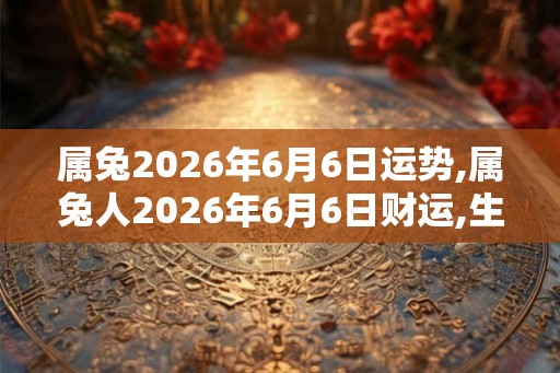 属兔2026年6月6日运势,属兔人2026年6月6日财运,生肖兔2026年6月6日运势