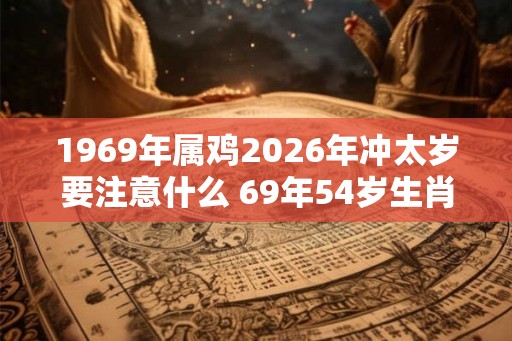 1969年属鸡2026年冲太岁要注意什么 69年54岁生肖鸡逢马年运势如何
