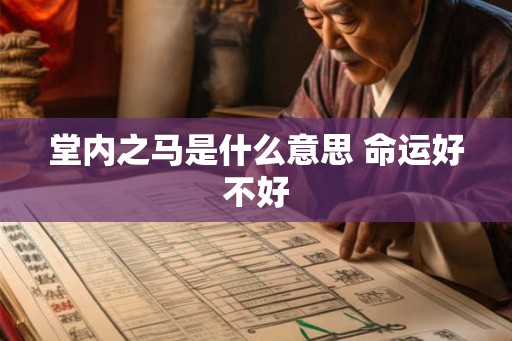 堂内之马是什么意思 命运好不好