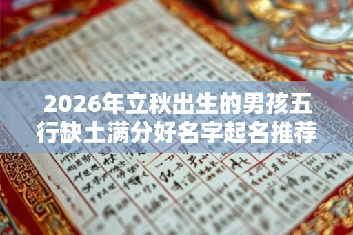 2026年立秋出生的男孩五行缺土满分好名字起名推荐