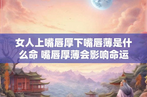 女人上嘴唇厚下嘴唇薄是什么命 嘴唇厚薄会影响命运吗