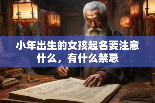 小年出生的女孩起名要注意什么，有什么禁忌