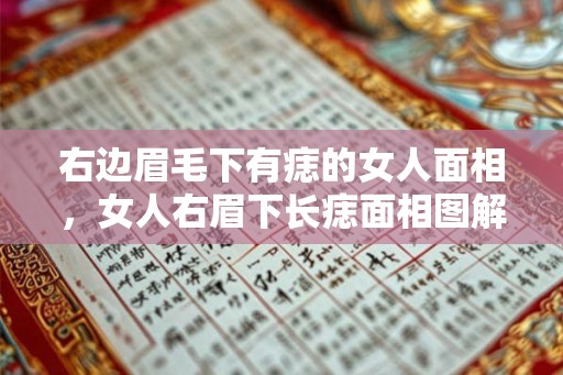 右边眉毛下有痣的女人面相，女人右眉下长痣面相图解
