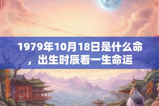 1979年10月18日是什么命，出生时辰看一生命运