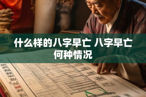 什么样的八字早亡 八字早亡何种情况 什么样的八字早亡 八字早亡何种情况