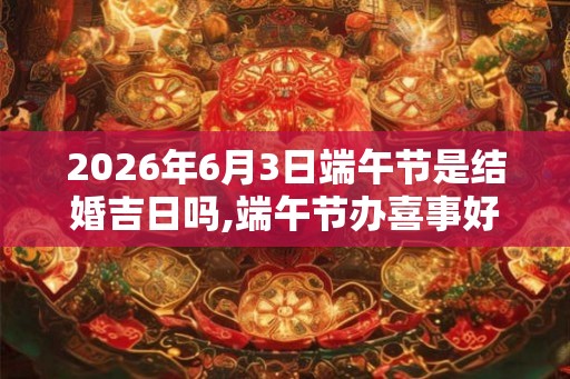 2026年6月3日端午节是结婚吉日吗,端午节办喜事好吗