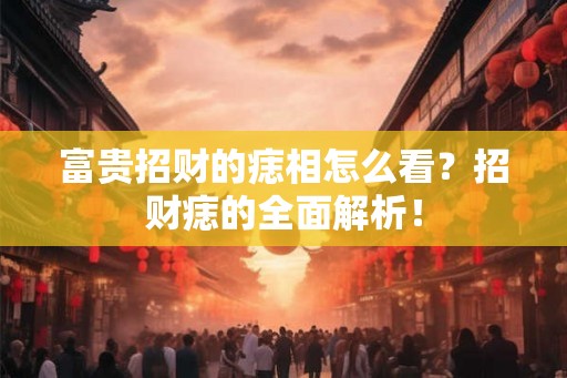 富贵招财的痣相怎么看？招财痣的全面解析！