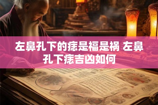 左鼻孔下的痣是福是祸 左鼻孔下痣吉凶如何 左鼻孔下的痣是福是祸 左鼻孔下痣吉凶如何