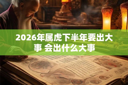 2026年属虎下半年要出大事 会出什么大事