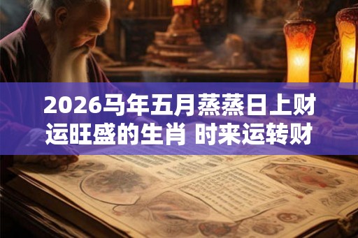 2026马年五月蒸蒸日上财运旺盛的生肖 时来运转财运兴旺