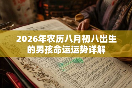 2026年农历八月初八出生的男孩命运运势详解
