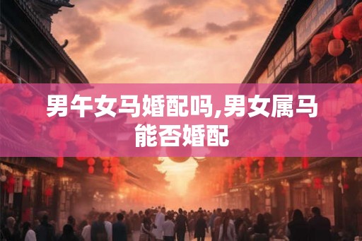 男午女马婚配吗,男女属马能否婚配 男午女马婚配吗,男女属马能否婚配