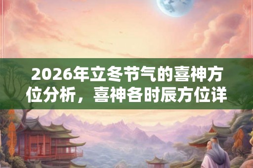 2026年立冬节气的喜神方位分析，喜神各时辰方位详解
