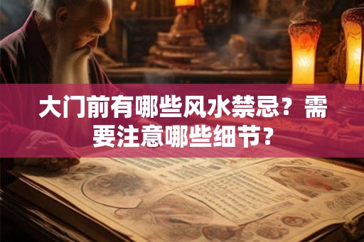 大门前有哪些风水禁忌？需要注意哪些细节？