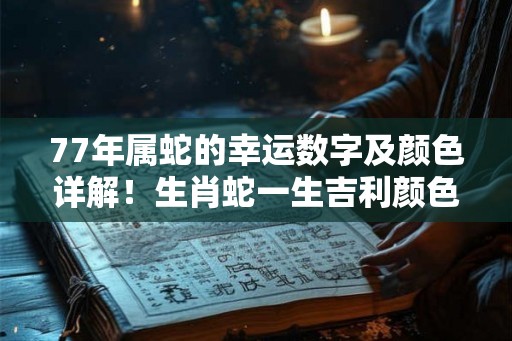77年属蛇的幸运数字及颜色详解！生肖蛇一生吉利颜色是什么