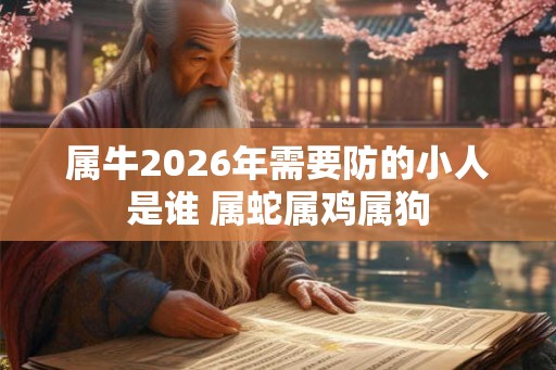 属牛2026年需要防的小人是谁 属蛇属鸡属狗 属牛2026年需要防的小人是谁 属蛇属鸡属狗