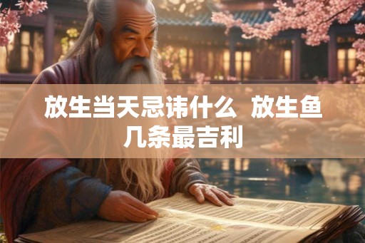 放生当天忌讳什么  放生鱼几条最吉利