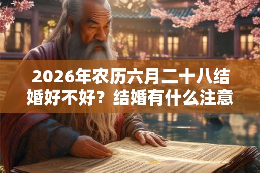 2026年农历六月二十八结婚好不好?结婚有什么注意事项? 2026年农历六月二十八结婚好不好?结婚有什么注意事项?
