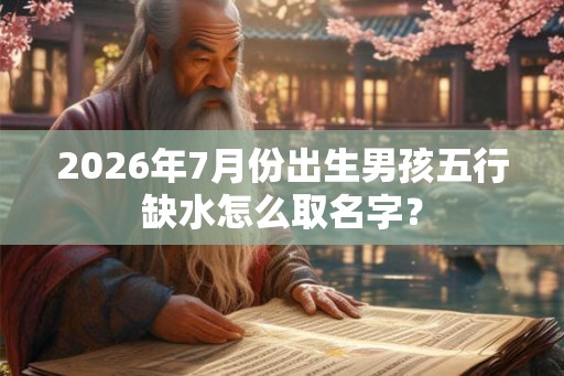 2026年7月份出生男孩五行缺水怎么取名字？